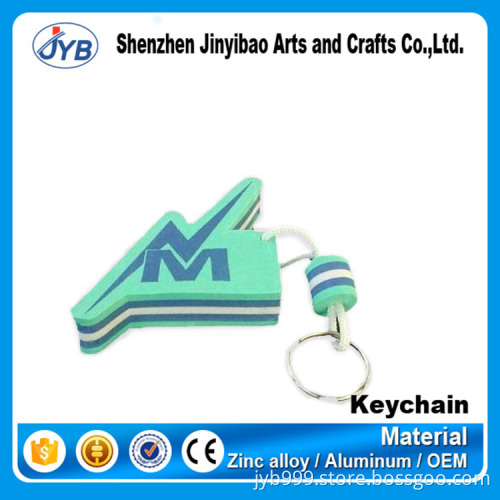 custom cheap giveaway gifts keyrings eva foam light keychain